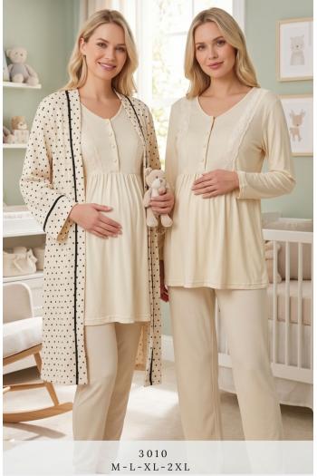 SONBAHAR KIŞ SEZONU Sabahlıklı Lohusa Pijama Takımı 3010